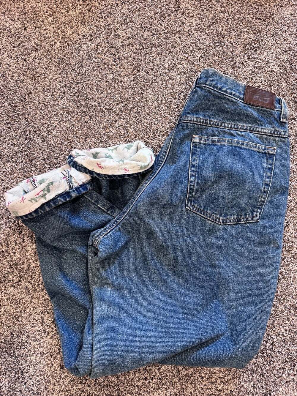 L.L.Bean Double L Flannel-Lined Jeans
